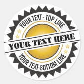 受賞証又は受賞証印及び金ゴールド ラウンドシール (正面)