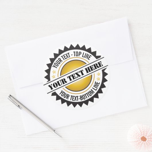 受賞証又は受賞証印及び金ゴールド ラウンドシール (封筒)