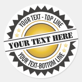 受賞証又は受賞証印及び金ゴールド ラウンドシール