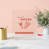 受赤と白け皿バチェロレッテ アクリルサイン (ウェディング)