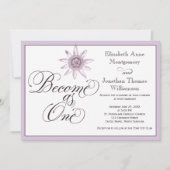 受身花が一つの結婚式招待状になる 招待状 (正面)