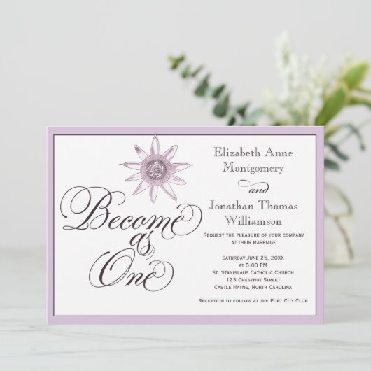 受身花が一つの結婚式招待状になる 招待状 (スタンド正面)