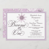 受身花が一つの結婚式招待状になる 招待状 (正面/裏面)