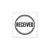 受領印 - 円形オフィススタンプ デシ ラバースタンプ (インプリント)