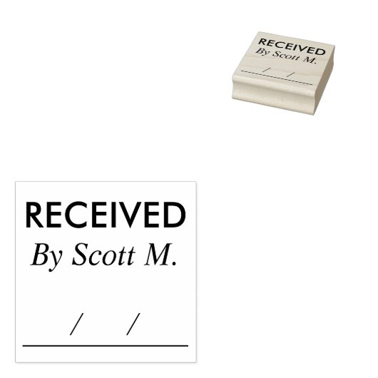 受領名パーソナライズされたラバースタンプ ラバースタンプ (押印)