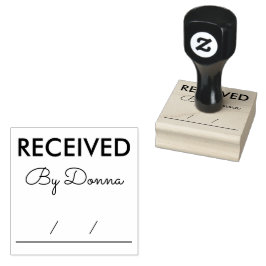 受領名パーソナライズされた事務所のラバースタンプ ラバースタンプ