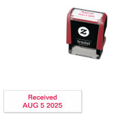 受領日カスタム付き自己インク入力Officeスタンプ セルフインキングスタンプ (インサイチュ)