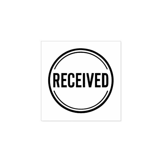 受領済みゴムスタンプ - 円形オフィススタンプ デシ ラバースタンプ (インプリント)