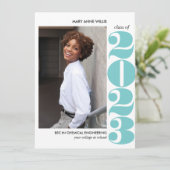 叙事年 | AQUA BLUE COLLEGE写真卒業 カード (スタンド正面)