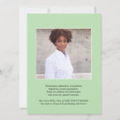 叙事年 | MINT GREEN COLLEGE写真卒業 カード (裏面)