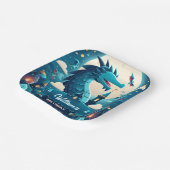 叙事詩かわいいキッズヒーローボーイズ女の子ドラゴン1st誕生日 ペーパープレート (傾斜あり)