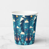 叙事詩かわいいキッズヒーローボーイズ女の子ドラゴン1st誕生日 紙コップ (右)