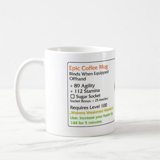 叙事詩のコーヒー・マグの白 コーヒーマグカップ (左)