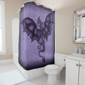 叙事詩のドラゴンの紫色 シャワーカーテン (インサイチュ)