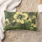 叙事詩のハイビスカスのハワイの装飾的な腰神経の枕 ランバークッション (ブランケット)