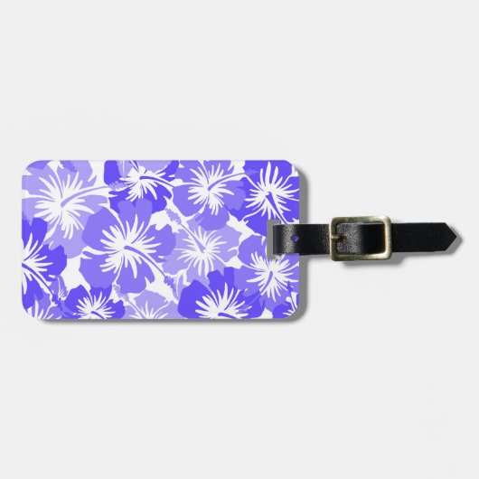 叙事詩のハイビスカスのハワイアンの花柄 ラゲッジタグ (正面横)