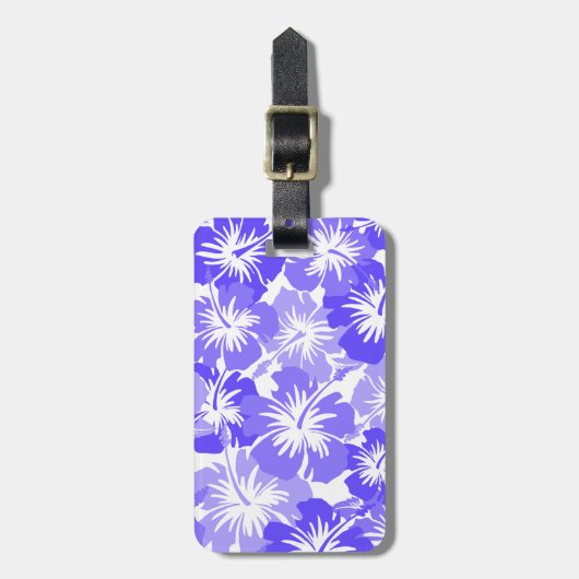 叙事詩のハイビスカスのハワイアンの花柄 ラゲッジタグ (正面縦)