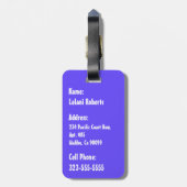 叙事詩のハイビスカスのハワイアンの花柄 ラゲッジタグ (裏面縦)