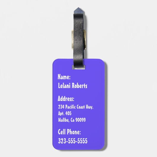 叙事詩のハイビスカスのハワイアンの花柄 ラゲッジタグ (裏面縦)