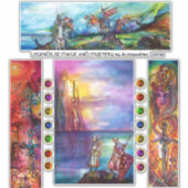 叙事詩の剣,エクスカリバー,デュレンダル,中世の騎士 シール (正面)