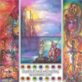 叙事詩の剣，エクスカリバー，デュレンダル，中世の騎士 シール (正面)