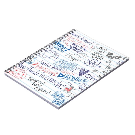 叙事詩の学校の落書き ノートブック (左側)