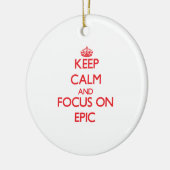 叙事詩の平静そして焦点を保って下さい セラミックオーナメント (左)