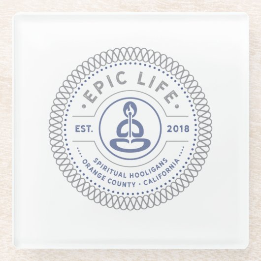 叙事詩の生命精神的な不良のコースター ガラスコースター (正面)