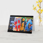 叙事詩の落書きのバースデー・カード カード (黄色い花)