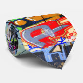 叙事詩の落書きの列車のタイ ネクタイ (ロール)