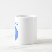 叙事詩の青い波の政治マグ コーヒーマグカップ (中央)