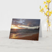叙事詩のWaimanaloの日の出の挨拶状 カード (黄色い花)