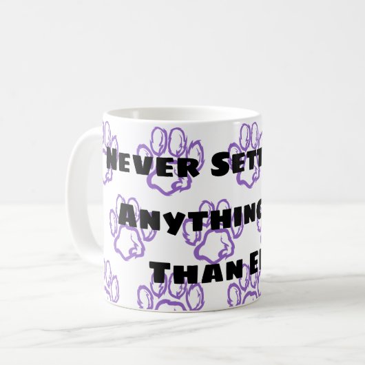 叙事詩より少ないものには決して落ち着かない コーヒーマグカップ (正面左)