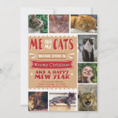 叙事詩私および私の猫のクリスマス5x7カード(8つのイメージ) シーズンカード (正面)