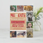 叙事詩私および私の猫のクリスマス5x7カード(8つのイメージ) シーズンカード (スタンド正面)