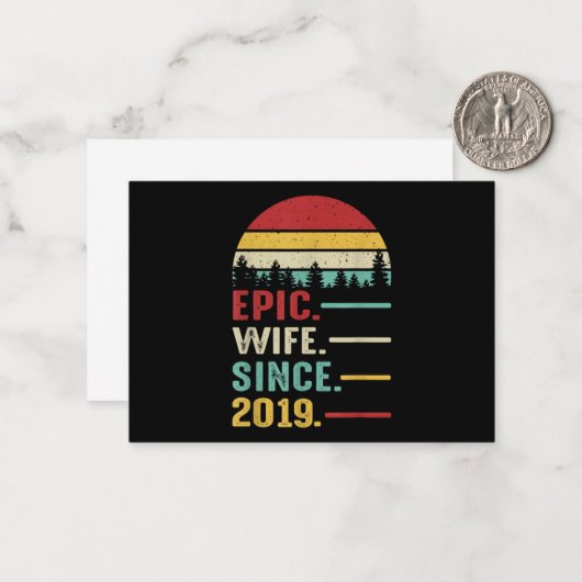 叙事詩結婚妻への2周年記念贈り物 ノートカード (正面/裏面インサイチュ)