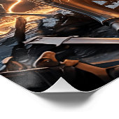 叙事騎士の戦士デジタルポスター中世ファンタス ポスター (コーナー)