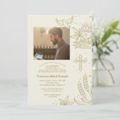 叙任式写真招待状 招待状 (スタンド正面)