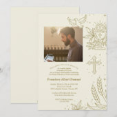 叙任式写真招待状 招待状 (正面/裏面)