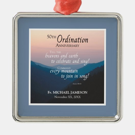 叙位祝50周年 メタルオーナメント (正面)