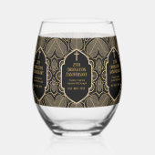 叙勲記念司祭司牧師デアコン聖職者 ステムなしワイングラス (正面)