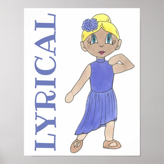 叙情的なパープルダンスコスメモダンンドダンサー先生 ポスター (正面)