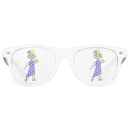 叙情的なモダンダンスリサイタルスタジオパープルコスチューム レトロサングラス (正面)