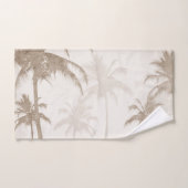 叙情的なヴィンテージセピアトロピカルパームズバード バスタオルセット (ハンドタオル)