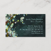 叙情的な木のモノグラムパーソナライズされた 名刺 (裏面)