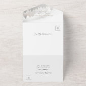 ©叙情的な松の森ウッズオータム秋の結婚式 オールインワン招待状 (外側)