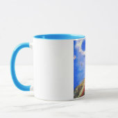 叙情詩的なオリジナルの"ハートの平和"のマグ マグカップ (左)