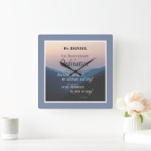 叙階おめでとう スクエア壁時計 (ホーム)