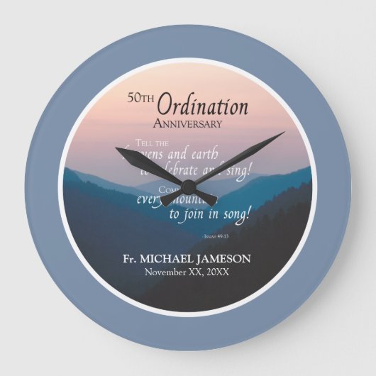 叙階式50周年祝典 ラージ壁時計 (正面)