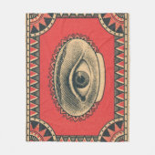 叡智の雄大な目 フリースブランケット (正面)